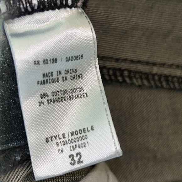 G By Guess Skinny Jeans-Dark Blue Wash Distressed Skinny Leg-Mid-rise 32 W x 31" - Picture 7 of 8